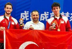Milli masa tenisçiler İbrahim Gündüz ve Talha Yiğenler, Üniversiteler Dünya Şampiyonası'nda 3'üncü oldu