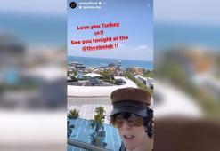 Antalya'ya gelen ABD'li şarkıcı LP'den 'Love you Turkey' paylaşımı