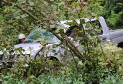 Fındık bahçesine yuvarlanan kamyonetteki 2 kişi yaralandı