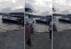 Eminönü'nde İETT otobüsü denize düştü