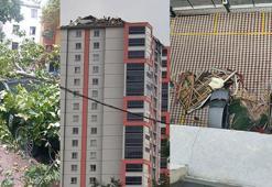 Ankara'da kuvvetli rüzgar; ağaçlar devrildi, çatılar uçtu