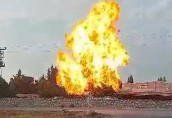 Mobilya fabrikasındaki patlama kamerada