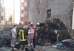 Kırşehir'de boş arazide çıkan yangın 4 katlı binanın depo kısmına sıçradı