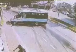 Sultanbeyli'de mazot dökülen yolda 7 araç kaza yaptı: Bisikletli son anda kurtuldu