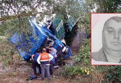 Edirne'de, devrilen TIR'ın sürücüsü öldü