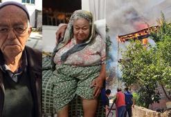 Evde çıkan yangında kurtarmak istediği eşiyle birlikte öldü