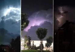 İstanbul'da 'elektrik fırtınası' gökyüzünü aydınlattı
