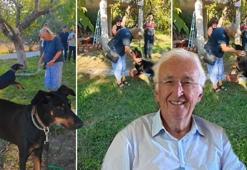 Korhan Berzeg'in 74 gün sonra evine dönen köpeği Tina, Angela Berzeg ile buluştu