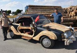 Saz yapımında kullanılan ağaçlarla otomobil yaptılar