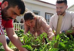 Hobi bahçesindeki hasadı, lunaparkta çarpışan oto ve dönme dolapla kutladılar