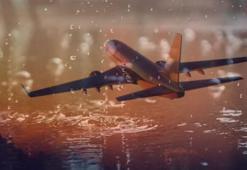 Şiddetli yağmur hava ulaşımını olumsuz etkiledi