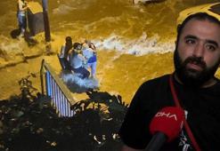 Küçükçekmece'de selde yaşlı kadını kurtaran komşusu: Kendime mi koşayım onlara mı koşayım bilemedim