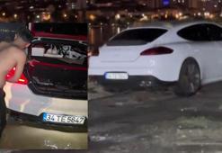 Küçükçekmece'de mahsur kalanların çatısına çıktığı kafenin sahibi : Arabayı gitmesin diye halatla bağladık