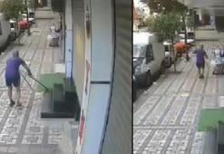 Zeytinburnu'nda el arabalı hırsız merdivenin korkuluklarını çaldı