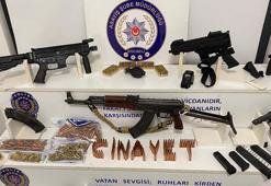 3 yıl sonra yakalanan cinayet şüphelisinin evinden cephanelik çıktı