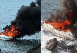 Samandağ’da alev alan sürat teknesindeki 5 kişi kurtarıldı