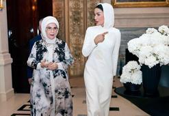 Emine Erdoğan, Katar Emiri Al Sani'nin annesi Şeyha Moza bint Nasır'la görüştü