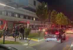 Kartal'da hastane otoparkında araç yangını