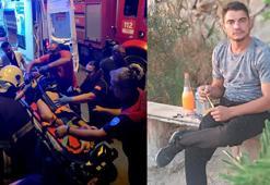 Kazada otomobilden fırlayıp, beline demir bariyer saplanan sürücü yaşama tutunamadı