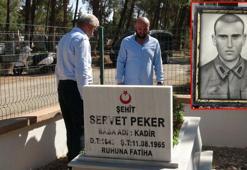 58 yıl sonra şehit babasının mezarını ziyaret etti