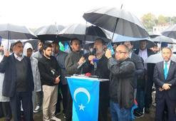 Tarabya'da Uygur Türkleri'nden Çin protestosu