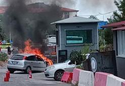 Muğla'da seyir halindeki araçta yangın