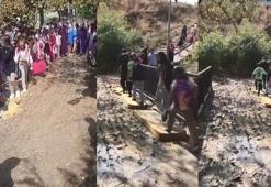 Esenyurt’ta survivor parkuru gibi okul yolu