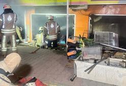 Maltepe'de petshopta yangın çıktı