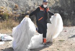 Dere yakınında bulunan gelinlikler geri dönüşüme gönderildi