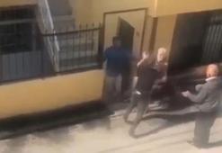 Ataşehir’de komşular arasındaki kavga kamerada