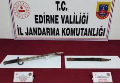 Edirne'de Osmanlı Dönemi'ne ait 150 yıllık kılıç ele geçirildi