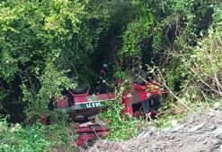 Orman İşletme Müdürlüğü'nün arazözü uçuruma devrildi: 1 ölü, 3 yaralı
