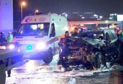 Merter D-100'de, makas atan cip bariyerlere çarpıp alev aldı: 1 ölü, 3 ağır yaralı