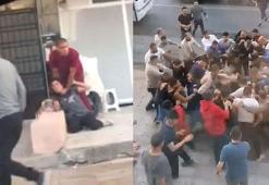 Cadde ortasında eşini bıçaklayan şüpheliyi linç etmek istediler; o anlar kamerada