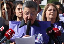 Bakanlık önünde sağlıkta şiddete tepki