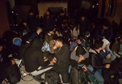 Edirne'de evin bahçesi ve içinde 100 kaçak göçmen yakalandı