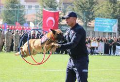 JAKEM'in eğitimli köpeği 'Nefes'in gösterisi ilgiyle izlendi