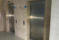 Rize'de KYK yurdunda zemine çakılan boş asansör panik yarattı