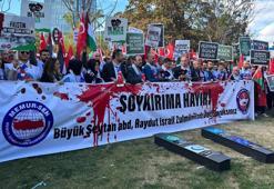 ABD Büyükelçiliği önünde Filistin'e destek açıklaması