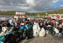Bodrum'da deniz ile kıyıda kapsamlı temizlik; 15 ton atık toplandı