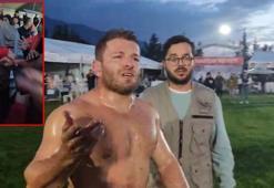 Rakibine sinirlenip güreşten çekilen Balaban seyirciyle tartıştı, basın mensubuna görüntüleri sildirdi