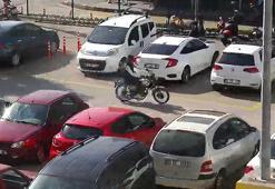 Sevgilisi gözcülük yaptı; motosiklet çalarken suçüstü yakalandı