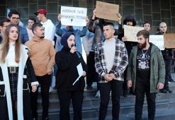 Edirne'de üniversite öğrencileri, toplu ulaşım ücretlerini protesto etti