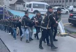 Kafes'te gözaltına alınan Sarallar grubunun üyeleri adliyeye sevk edildi