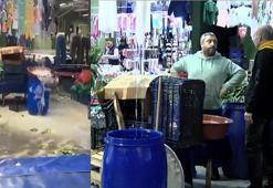 Küçükçekmece'de kapalı pazarı su bastı