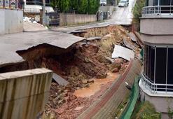 Bursa'da çöken yol, yağıştan sonra yeniden yapılacak