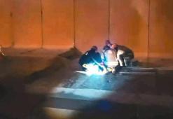 Esenyurt'ta 9 metre yükseklikten su kanalına düşen adamı itfaiye kurtardı