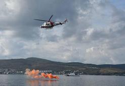 Karantina Adası'nda deprem anında tekne kazası tatbikatı