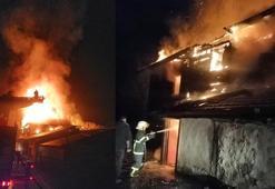 2 katlı ahşap ev yandı, alevlerin arasında kalan çift yaşamını yitirdi