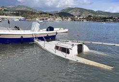 Bodrum'da kuvvetli fırtına; tekneler battı, deniz taştı